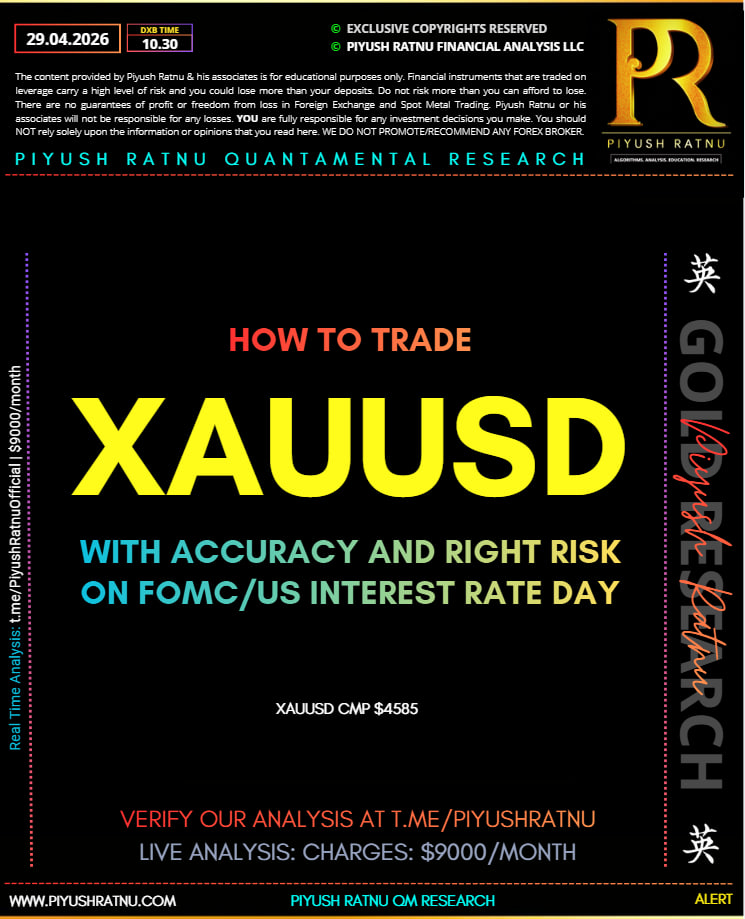 piyush ratnu april fomc 2026 most accurate xauusd analysis analysts